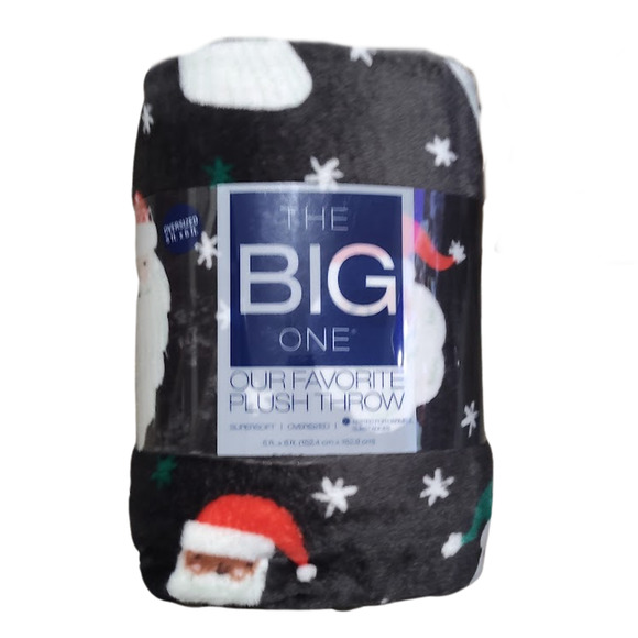 The Big One Christmas Santa Oversized Supersoft Plush Throw - Picture 2 of 4